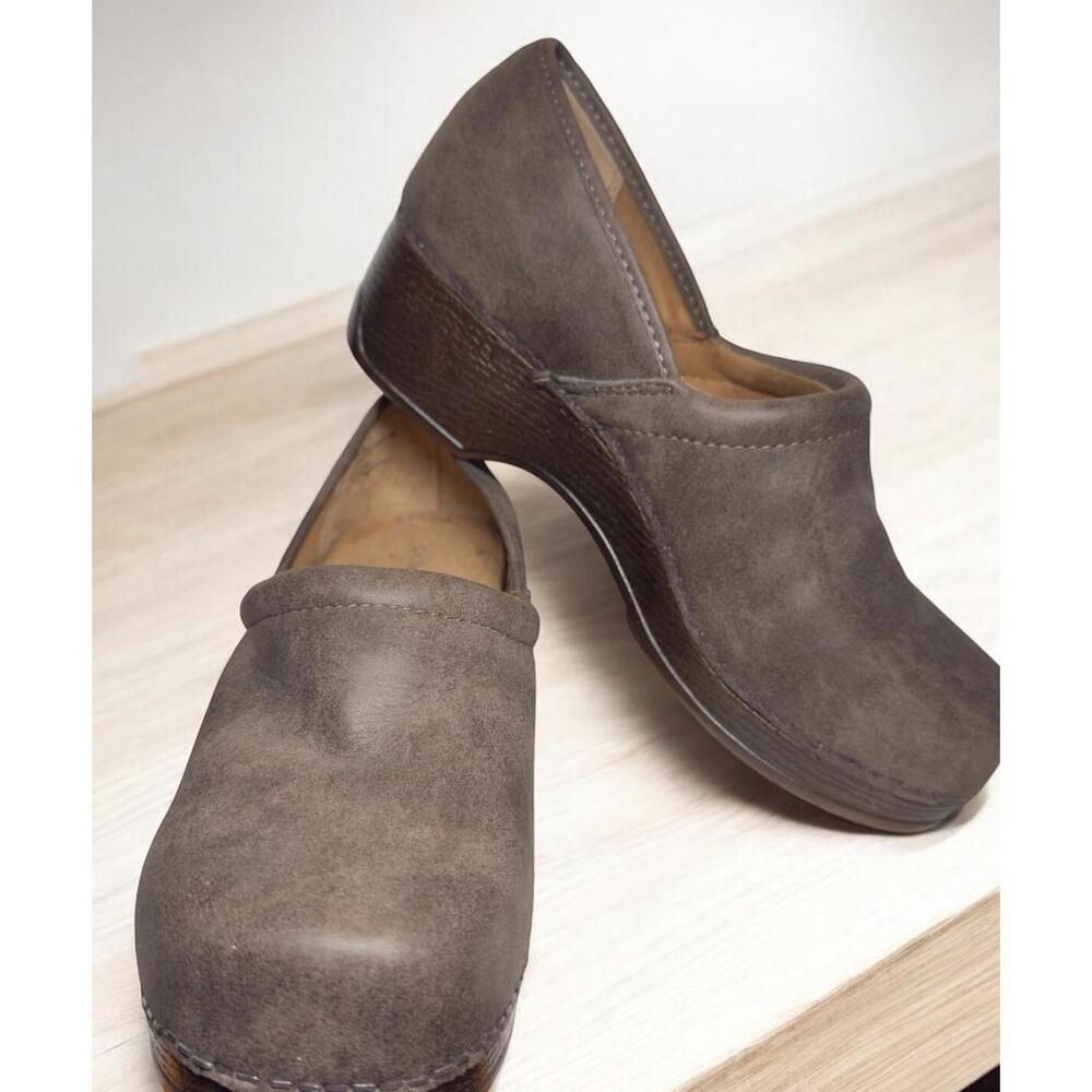 G H Bass & Co Roslyn Brown Leather Slip On Loafer Clogs Work Women's Shoes Sz 9